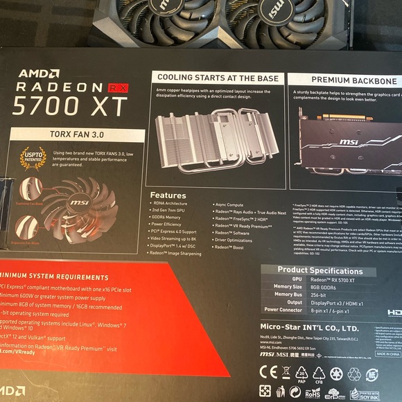 AMD MSI RADEON RX 5700XT - Picture 3 of 6